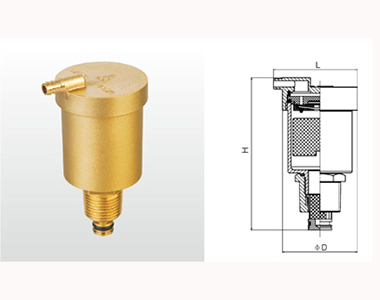 埃美柯黄铜自动排气阀B725X-16T结构图
