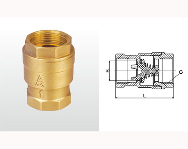 埃美柯黄铜升降式止回阀结构图